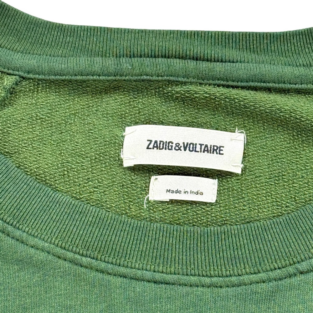 Zadig & Voltaire Rock & Roll Sweatshirt Womens Medium M Distressed Green - $197 - Picture 6 of 11